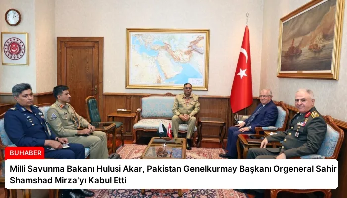 Milli Savunma Bakanı Hulusi Akar, Pakistan Genelkurmay Başkanı Orgeneral Sahir Shamshad Mirza’yı Kabul Etti