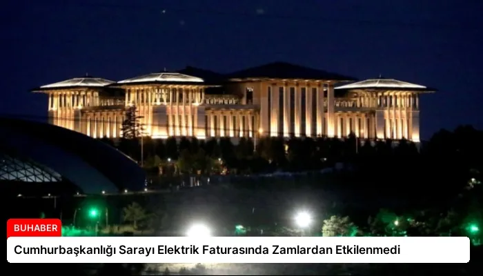 Cumhurbaşkanlığı Sarayı Elektrik Faturasında Zamlardan Etkilenmedi