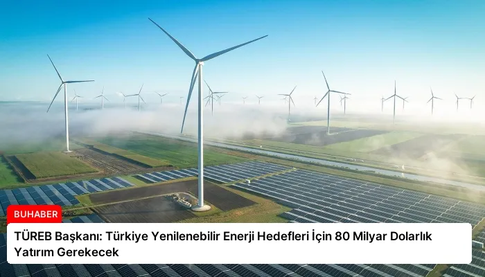 TÜREB Başkanı: Türkiye Yenilenebilir Enerji Hedefleri İçin 80 Milyar Dolarlık Yatırım Gerekecek