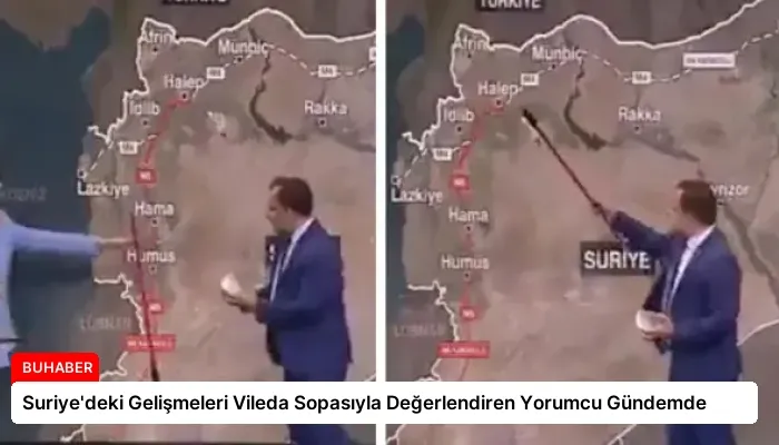 Suriye’deki Gelişmeleri Vileda Sopasıyla Değerlendiren Yorumcu Gündemde