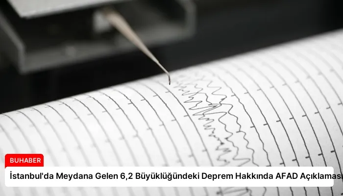 İstanbul’da Meydana Gelen 6,2 Büyüklüğündeki Deprem Hakkında AFAD Açıklaması