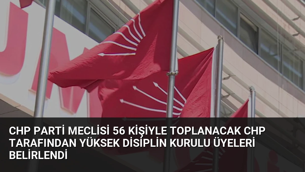 CHP Parti Meclisi 56 Kişiyle Toplanacak CHP Tarafından Yüksek Disiplin Kurulu Üyeleri Belirlendi