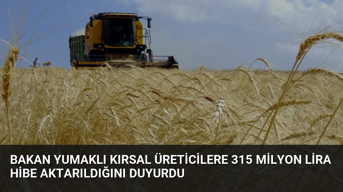 Bakan Yumaklı Kırsal Üreticilere 315 Milyon Lira Hibe Aktarıldığını Duyurdu
