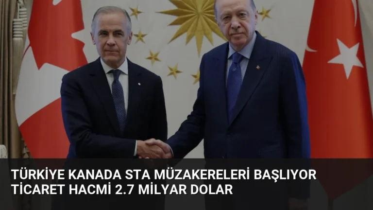 Türkiye Kanada STA Müzakereleri Başlıyor Ticaret Hacmi 2.7 Milyar Dolar