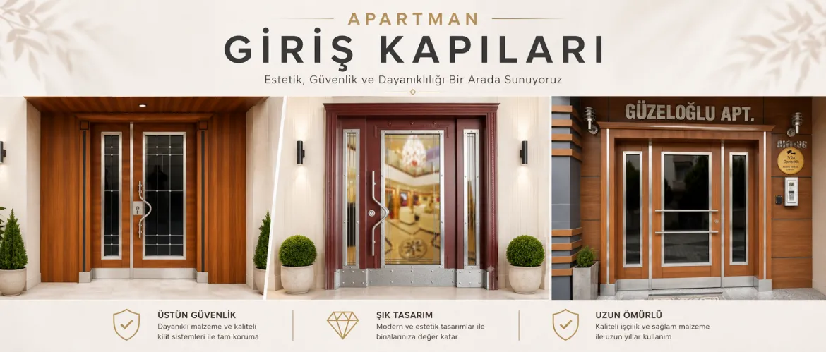 Bina Giriş Kapıları Yapılarda Estetik ve Güvenliği Bir Araya Getiriyor