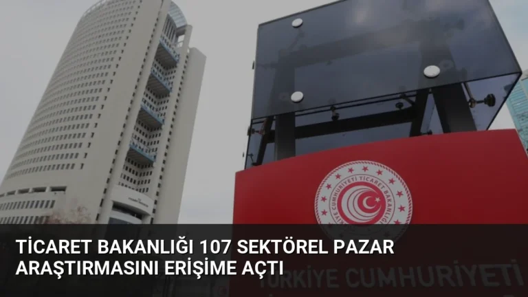 Ticaret Bakanlığı 107 Sektörel Pazar Araştırmasını Erişime Açtı
