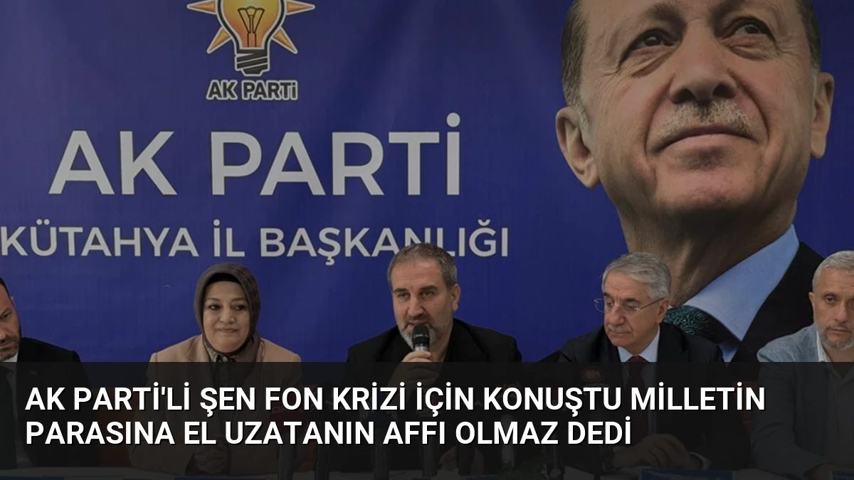 AK Parti’li Şen Fon Krizi İçin Konuştu Milletin Parasına El Uzatanın Affı Olmaz Dedi