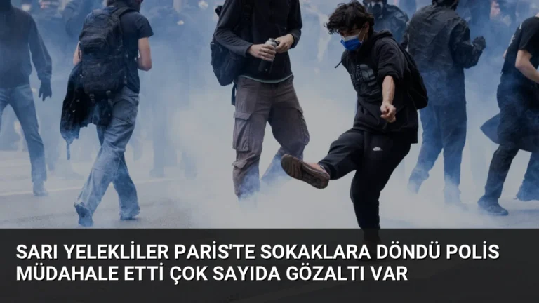 Sarı Yelekliler Paris’te Sokaklara Döndü Polis Müdahale Etti Çok Sayıda Gözaltı Var